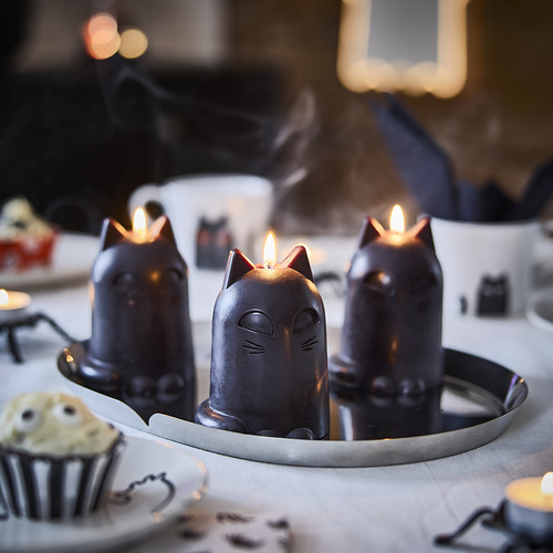 KUSTFYR, unscented pillar candle. 2 of 4 open dialog