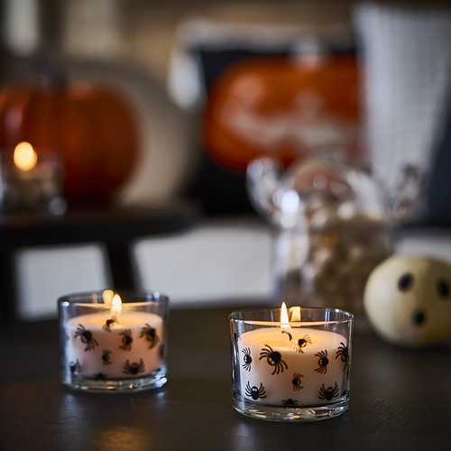 KUSTFYR, scented candle in glass. 2 of 4 open dialog
