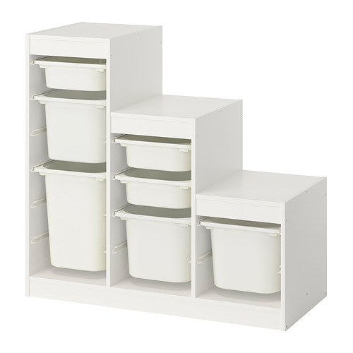 TROFAST storage combination with boxes