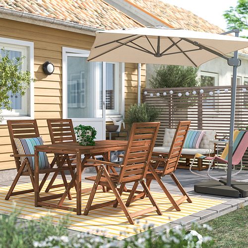 NÄMMARÖ, mesa con 4 sillas reclinables 2 de 4 open dialog