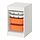 TROFAST, storage combination with boxes, White/light orange
