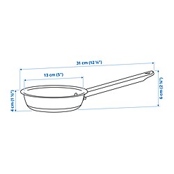 Ilustración de medidas - IKEA 365+ sartén