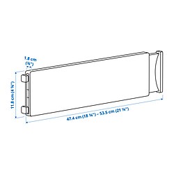 Measurement Illustration - VARIERA drawer divider