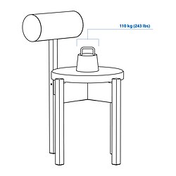 Measurement Illustration - IKEA PS 2026 chair