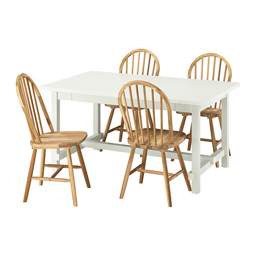 NORDVIKEN/SKOGSTA Extendable table and 4 chairs