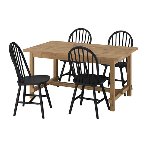NORDVIKEN / SKOGSTA, Extendable table and 4 chairs 1 of 8 open dialog