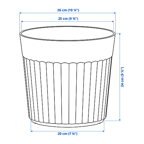Ilustración con medidas del producto: FRÄKENVÄXT.