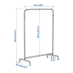 Measurement Illustration - MULIG clothes rack