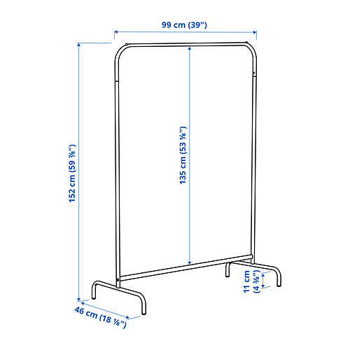 MULIG, clothes rack 6 of 6 open dialog