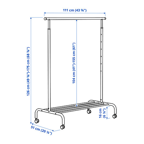 RIGGA, clothes rack 5 of 5 open dialog