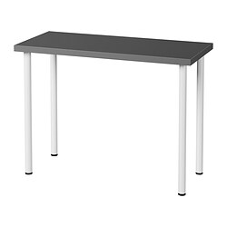 LINNMON/ADILS, table, Dark grey / white