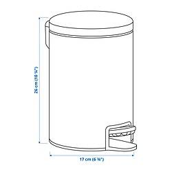 Measurement Illustration - GANSJÖN trash can