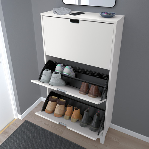 STÄLL, shoe cabinet with 3 compartments 4 of 7 open dialog