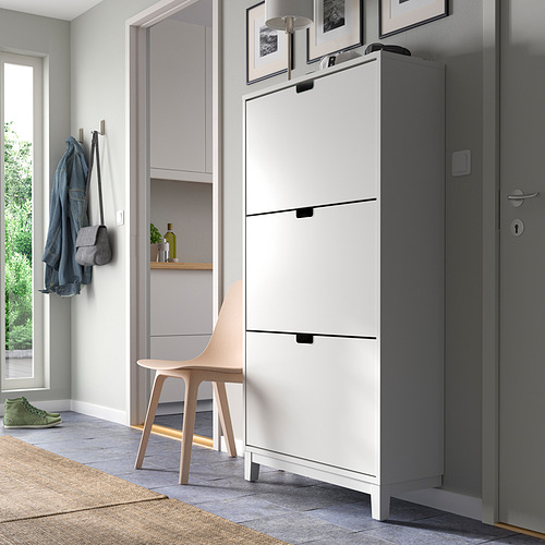STÄLL, shoe cabinet with 3 compartments 2 of 7 open dialog
