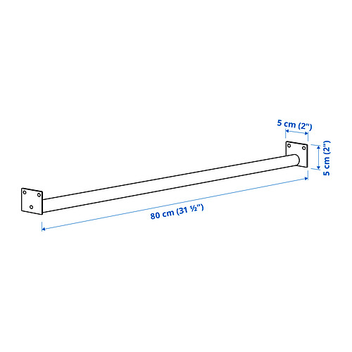 MITTZON clothes rail for frame with castors