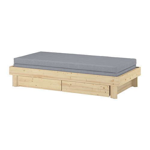 GLAMBERGET, extendable bed w stor/2 mattresses 1 of 10 open dialog