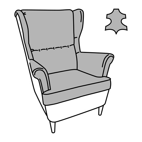 STRANDMON, armchair and ottoman 9 of 9 open dialog