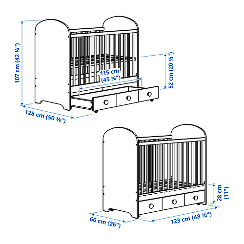 GONATT, crib with drawer 8 of 8 open dialog