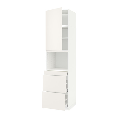 Mueble de cocina METOD blanco con armarios y cajones.