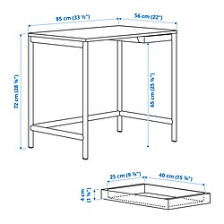 Measurement Illustration - ENKROKEN desk
