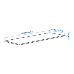 Ilustración de medidas - MITTZON tablero de extensión