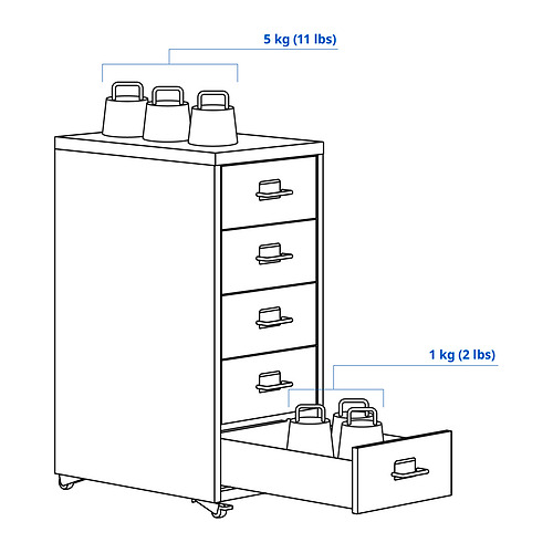 HELMER, cajonera con ruedas. 3 de 4 open dialog