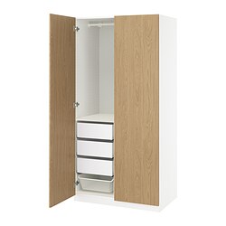 PAX/FORSAND, armario, STORKLINTA efecto de roble