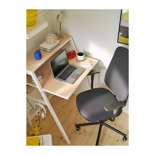 SMÖRKULL, office chair with armrests 6 of 12 open dialog