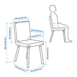 Measurement Illustration - TONSTAD chair