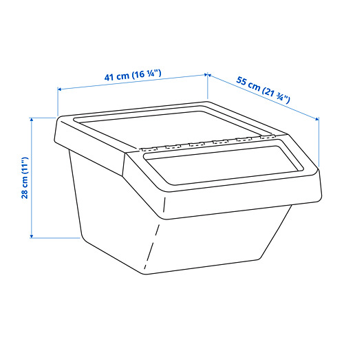 SORTERA, recycling bin with lid 8 of 8 open dialog