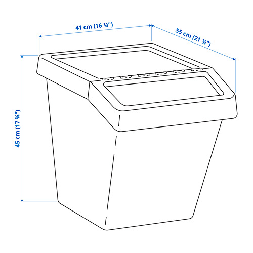 SORTERA, recycling bin with lid 6 of 7 open dialog
