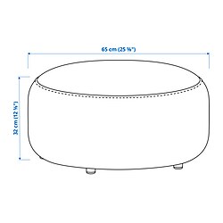 Ilustración de medidas - LILLESÄTER puf