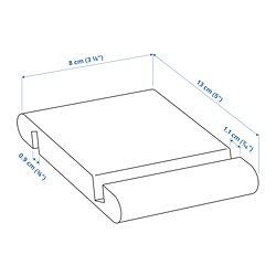 Measurement Illustration - BERGENES holder for mobile phone/tablet