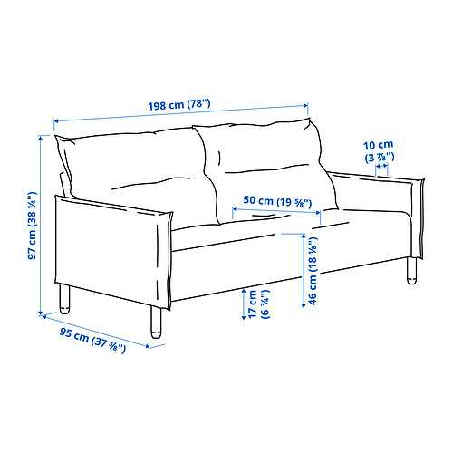MANNARP, 3-seat sofa. 8 of 8 open dialog