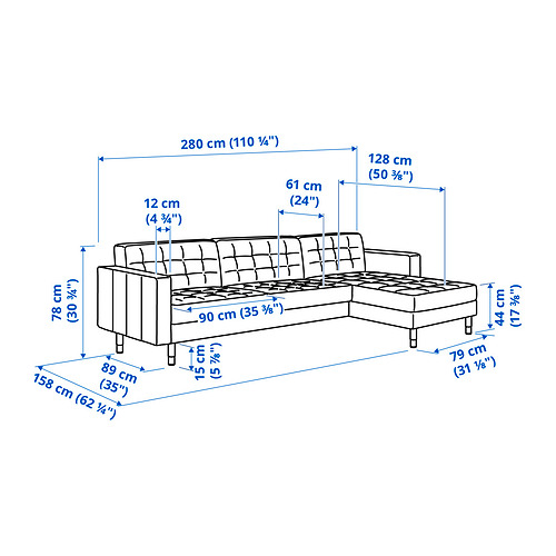 LANDSKRONA, sectional, 4-seat 7 of 7 open dialog