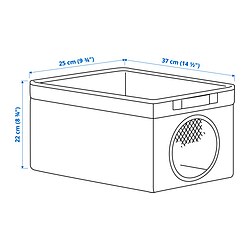 Ilustración de medidas - LEN caja