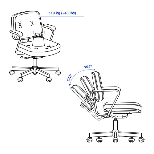 ALEFJÄLL, office chair 4 of 16 open dialog