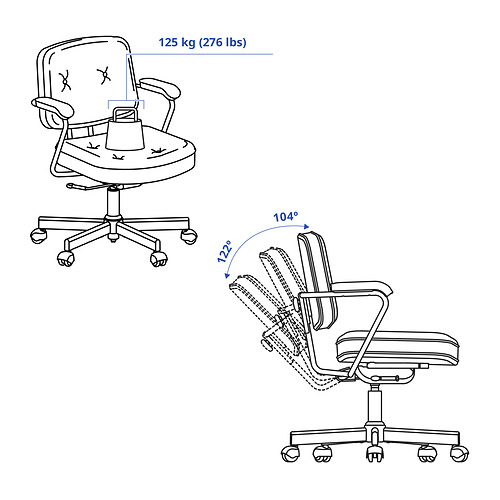 ALEFJÄLL, office chair 4 of 15 open dialog