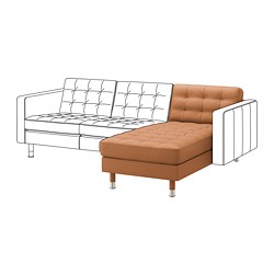 LANDSKRONA, chaiselongue, módulo adicional, Grann / Bomstad marrón dorado
