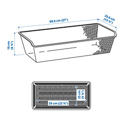 Measurement Illustration - KOMPLEMENT mesh basket