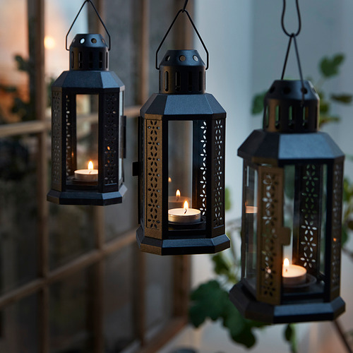 ENRUM, lantern f/tealight, indoor/outdoor 4 of 5 open dialog