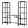 VITTSJÖ, storage combination, Black-brown/glass
