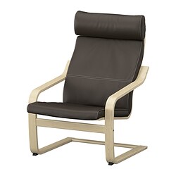 POÄNG, armchair, Glose dark brown