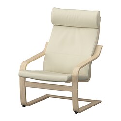 POÄNG, armchair, Glose eggshell