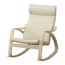 POÄNG, rocking chair, Glose eggshell