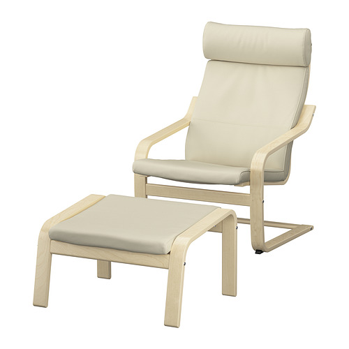 POÄNG, armchair and ottoman 1 of 8 open dialog