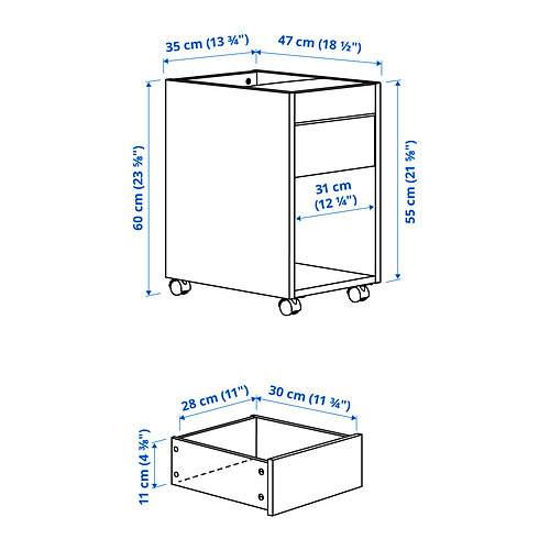 TONSTAD, drawer unit on casters 3 of 7 open dialog
