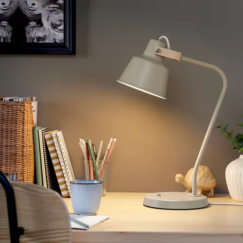 IKEA La Palma - SJÖMAKT desk lamp, beige/ash