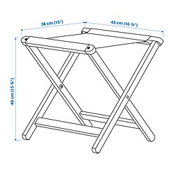 Ilustración de medidas - SOLUPPGÅNG taburete de exterior