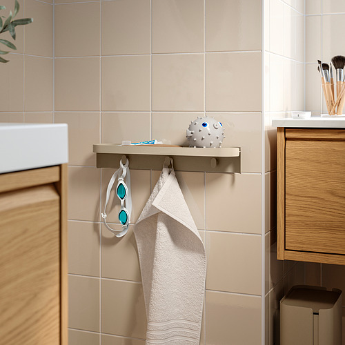 FLORSJÖN, wall shelf with 3 hooks. 2 of 5 open dialog